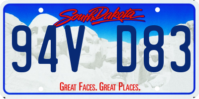 SD license plate 94VD83