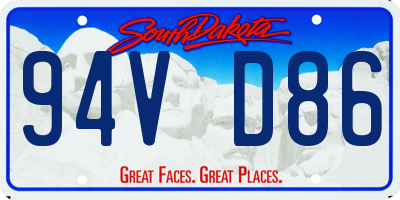 SD license plate 94VD86