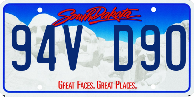 SD license plate 94VD90