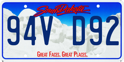 SD license plate 94VD92