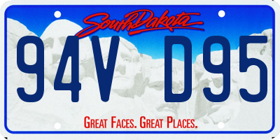 SD license plate 94VD95