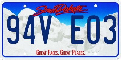 SD license plate 94VE03