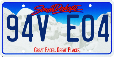 SD license plate 94VE04