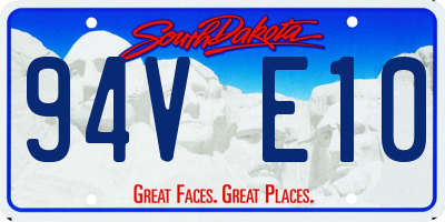 SD license plate 94VE10