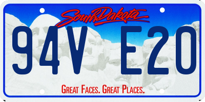 SD license plate 94VE20