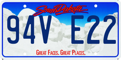 SD license plate 94VE22