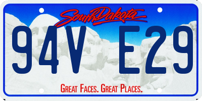 SD license plate 94VE29
