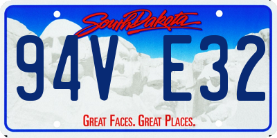 SD license plate 94VE32