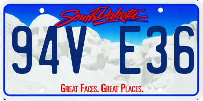 SD license plate 94VE36