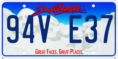 SD license plate 94VE37