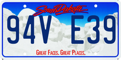 SD license plate 94VE39