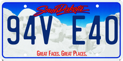 SD license plate 94VE40