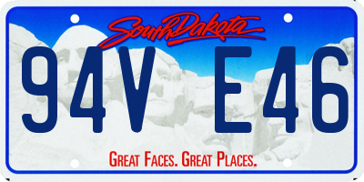 SD license plate 94VE46