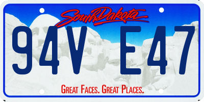 SD license plate 94VE47
