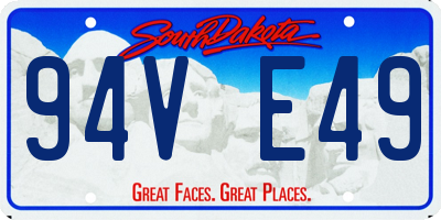 SD license plate 94VE49