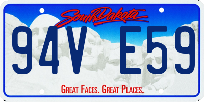 SD license plate 94VE59