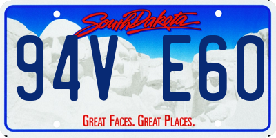 SD license plate 94VE60