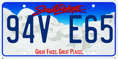 SD license plate 94VE65