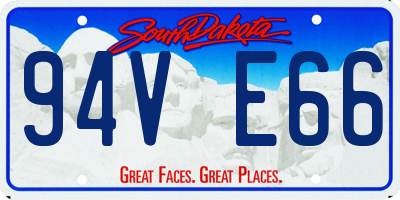 SD license plate 94VE66
