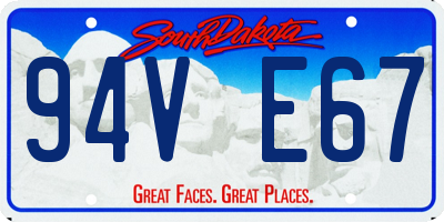 SD license plate 94VE67