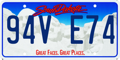 SD license plate 94VE74