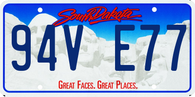 SD license plate 94VE77