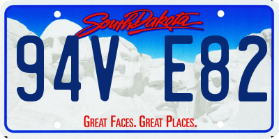 SD license plate 94VE82