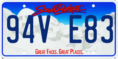 SD license plate 94VE83