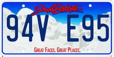 SD license plate 94VE95