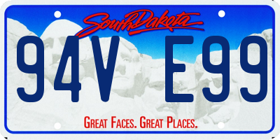 SD license plate 94VE99