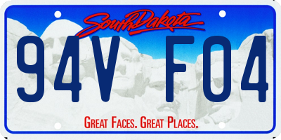 SD license plate 94VF04