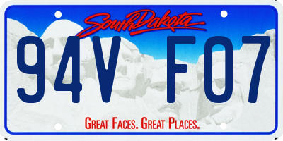 SD license plate 94VF07