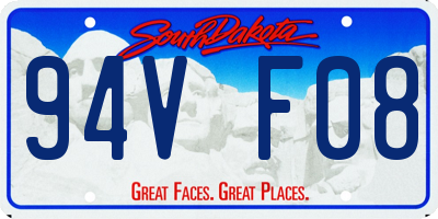 SD license plate 94VF08
