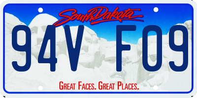 SD license plate 94VF09