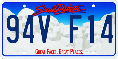 SD license plate 94VF14