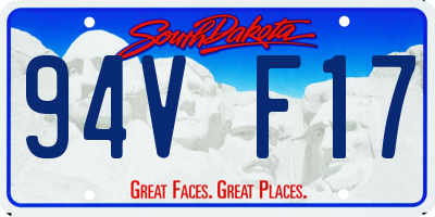 SD license plate 94VF17