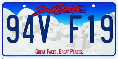 SD license plate 94VF19