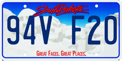 SD license plate 94VF20