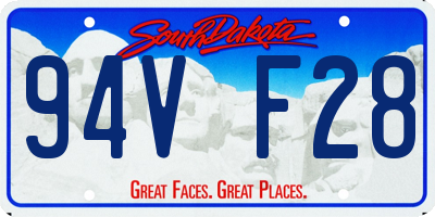 SD license plate 94VF28