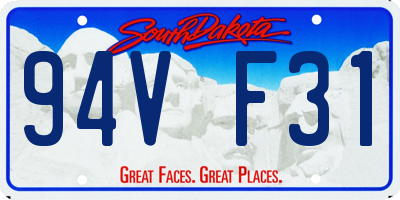 SD license plate 94VF31