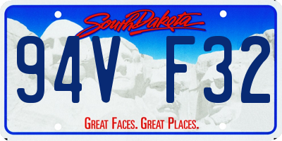 SD license plate 94VF32