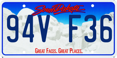 SD license plate 94VF36