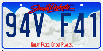 SD license plate 94VF41