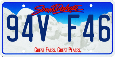 SD license plate 94VF46