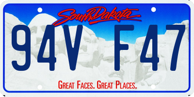 SD license plate 94VF47