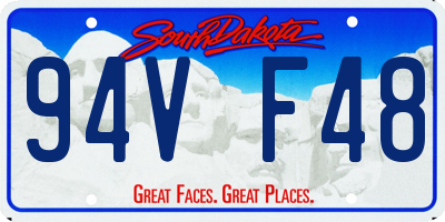 SD license plate 94VF48