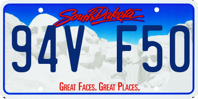 SD license plate 94VF50