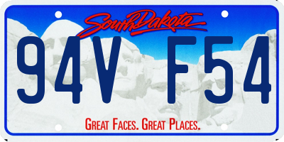 SD license plate 94VF54