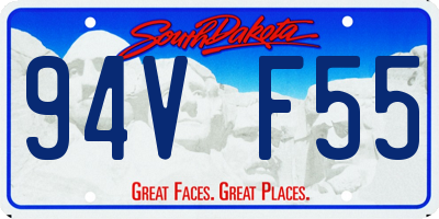 SD license plate 94VF55