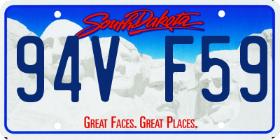 SD license plate 94VF59